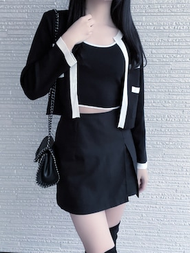「GRL（グレイル）のチェーンフラップショルダーバッグ（ショルダーバッグ）」を使った、𝙉𝙀𝙊 ♡さん（レディース・157cm）の秋コーディネート
