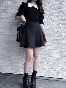 「黒コーデ」｜𝙉𝙀𝙊 ♡さん（レディース・157cm）の秋コーディネート