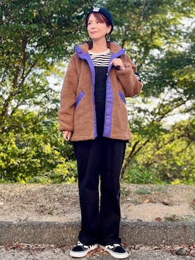 「CAMP7（キャンプセブン）のアイテム（その他アウター）」を使った、chihoさん（レディース・166cm）の秋コーディネート