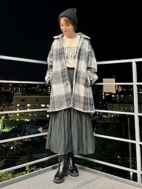 「HONEYSUCKLE ROSE（ハニーサックルローズ）のアイテム（帽子）」を使った、chihoさん（レディース・166cm）の秋コーディネート
