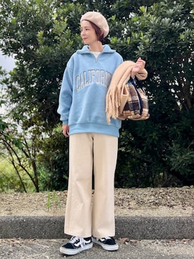 「HONEYSUCKLE ROSE（ハニーサックルローズ）のアイテム（帽子）」を使った、chihoさん（レディース・166cm）の秋コーディネート