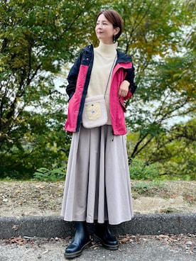 「CAMP7」｜「アイテム（ジャケット/アウター）」を使った、chihoさん（レディース・166cm）の秋コーディネート