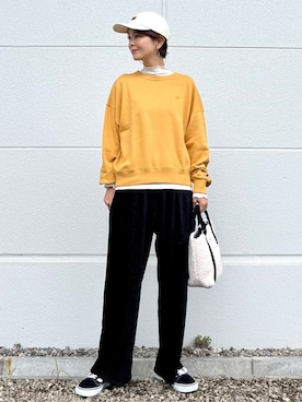 「Lee（リー）のアイテム（帽子）」を使った、chihoさん（レディース・166cm）の秋コーディネート