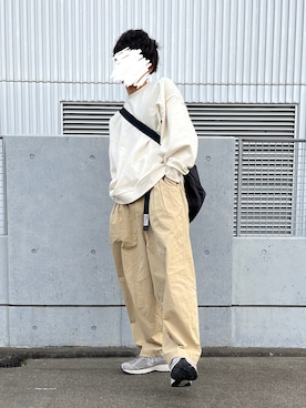 「RUUBON（ルーボン）のアイテム（スウェット）」を使った、Shunsukeeeさん（メンズ・165cm）の秋コーディネート