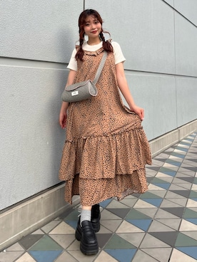 「アイテム（ローファー）」を使った、ゆうかさん（レディース・159cm）の夏コーディネート