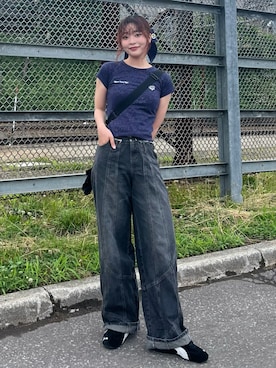 「大人カジュアルコーデ」｜「アイテム（スニーカー）」を使った、ゆうかさん（レディース・159cm）の夏コーディネート