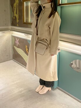 「DISCOAT（ディスコート）のアイテム（その他アウター）」を使った、naaziさん（レディース・155cm）の冬コーディネート