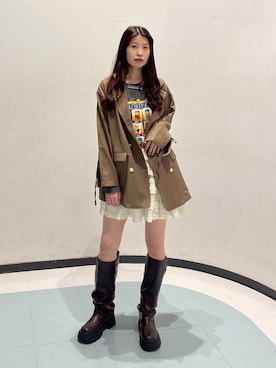 「w closet（ダブルクローゼット）のアイテム」を使った、アベさん（レディース・163cm）の夏コーディネート