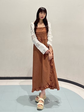 「w closet（ダブルクローゼット）のアイテム」を使った、アベさん（レディース・163cm）の夏コーディネート