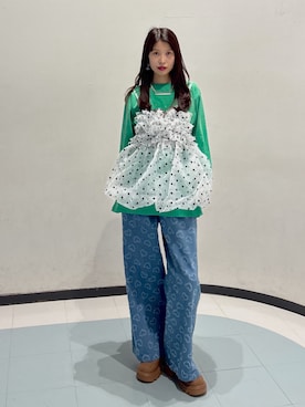 「w closet（ダブルクローゼット）のアイテム」を使った、アベさん（レディース・163cm）の夏コーディネート