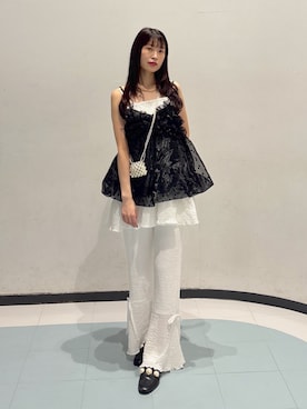 「w closet（ダブルクローゼット）のアイテム」を使った、アベさん（レディース・163cm）の夏コーディネート