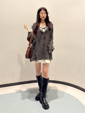 「w closet（ダブルクローゼット）のアイテム」を使った、アベさん（レディース・163cm）の秋コーディネート