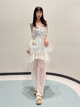 「w closet（ダブルクローゼット）のアイテム」を使った、アベさん（レディース・163cm）の夏コーディネート