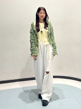 「w closet（ダブルクローゼット）のアイテム」を使った、アベさん（レディース・163cm）の秋コーディネート