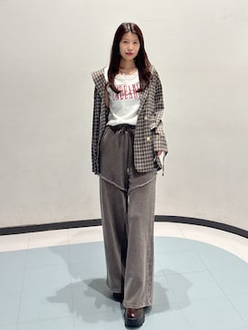 「w closet（ダブルクローゼット）のアイテム」を使った、アベさん（レディース・163cm）の夏コーディネート