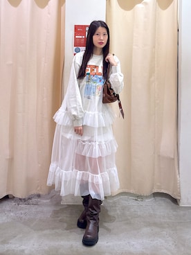 「w closet（ダブルクローゼット）のアイテム」を使った、アベさん（レディース・163cm）の秋コーディネート