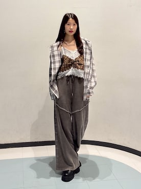 「w closet（ダブルクローゼット）のアイテム」を使った、アベさん（レディース・163cm）の夏コーディネート