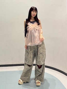 「w closet（ダブルクローゼット）のアイテム」を使った、アベさん（レディース・163cm）の夏コーディネート