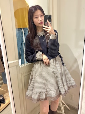 「w closet（ダブルクローゼット）のアイテム」を使った、アベさん（レディース・163cm）の秋コーディネート