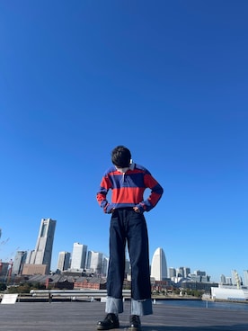 「古着好きな人と繋がりたい」｜「アイテム（その他シューズ）」を使った、ibu__43さん（メンズ・170cm）の夏コーディネート