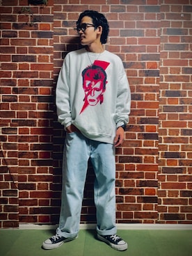 「JERZEES（ジャージーズ）のアイテム（スウェット）」を使った、駿。さん（メンズ・169cm）の秋コーディネート