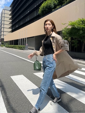 「綺麗めコーデ」｜「アイテム（その他アウター）」を使った、高村楓さん（レディース・161cm）の夏コーディネート