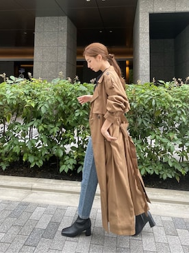 「綺麗めコーデ」｜「アイテム（その他アウター）」を使った、高村楓さん（レディース・161cm）の秋コーディネート