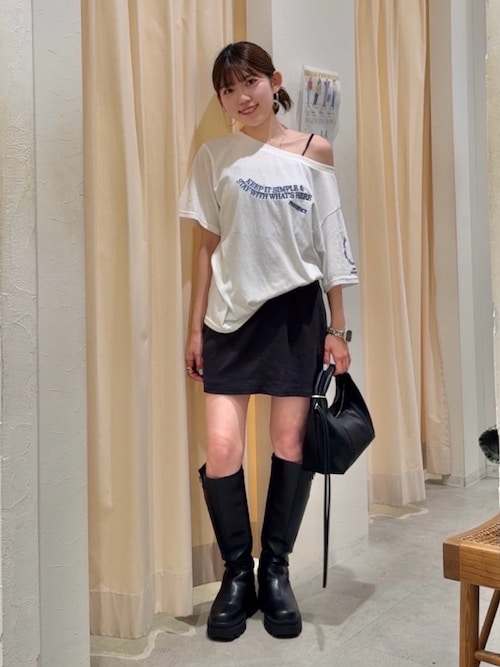 Ungrid（アングリッド） tシャツ 半袖 UV機能ワンショルロゴコンパクト