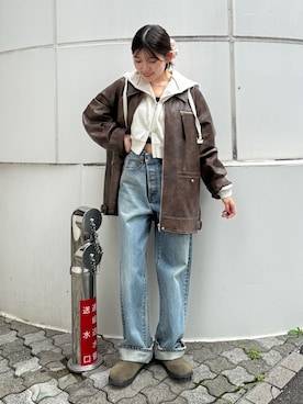 「Ungrid（アングリッド）のアイテム（ブルゾン）」を使った、多田詩音さん（レディース・152cm）の秋コーディネート