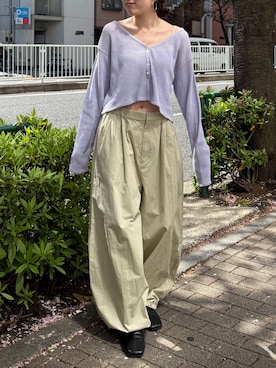 「Ungrid（アングリッド）のアイテム（シューズ）」を使った、多田詩音さん（レディース・152cm）の春コーディネート