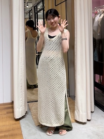 タグ付新品 ungrid♡ニットワンピース Ungrid ワンピース 「WEB限定」ランダムリブニットワンピース