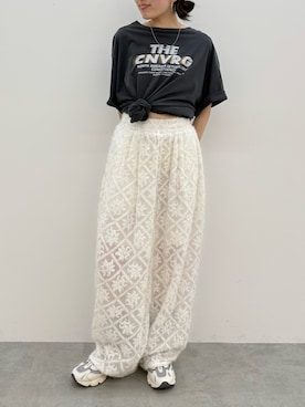 「Ungrid（アングリッド）のアイテム」を使った、多田詩音さん（レディース・152cm）の夏コーディネート