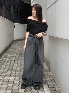 「Ungrid（アングリッド）のアイテム」を使った、多田詩音さん（レディース・152cm）の夏コーディネート