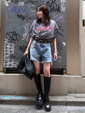 「Ungrid（アングリッド）のアイテム（バッグ）」を使った、多田詩音さん（レディース・152cm）の春コーディネート