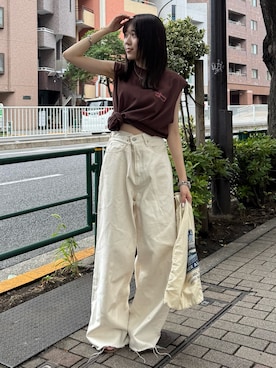 「Ungrid（アングリッド）のアイテム」を使った、多田詩音さん（レディース・152cm）の夏コーディネート