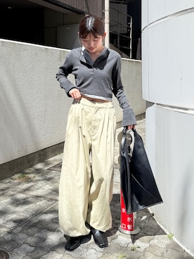 「Ungrid（アングリッド）のアイテム（バッグ）」を使った、多田詩音さん（レディース・152cm）の春コーディネート