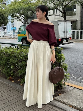 「Ungrid（アングリッド）のアイテム（ハンドバッグ）」を使った、多田詩音さん（レディース・152cm）の秋コーディネート