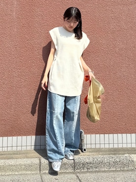 「Ungrid（アングリッド）のアイテム」を使った、多田詩音さん（レディース・152cm）の夏コーディネート