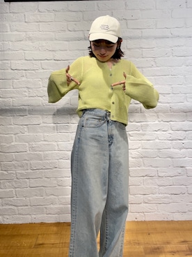 「24SS春の新作」｜「アイテム（キャップ）」を使った、多田詩音さん（レディース・152cm）の春コーディネート