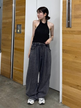 「ホルターネック」｜多田詩音さん（レディース・152cm）の夏コーディネート