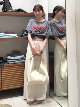 「Ungrid（アングリッド）のアイテム（シューズ）」を使った、多田詩音さん（レディース・152cm）の春コーディネート