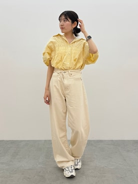 「ホワイトデニム」｜多田詩音さん（レディース・152cm）の夏コーディネート