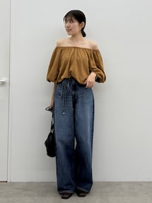 百田夏菜子コラボ】レースコンビルーズデニム｜アングリッド（Ungrid