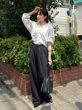 「アイテム（ショルダーバッグ）」を使った、多田詩音さん（レディース・152cm）の秋コーディネート