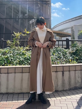 「アイテム（その他アウター、ブラウン系）」を使った、多田詩音さん（レディース・152cm）の秋コーディネート