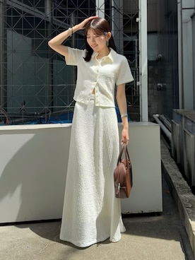 「Ungrid（アングリッド）のアイテム」を使った、多田詩音さん（レディース・152cm）の夏コーディネート