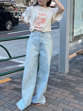 「カットオフ」｜多田詩音さん（レディース・152cm）の夏コーディネート