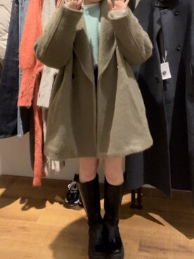 「Ungrid（アングリッド）のアイテム（その他アウター）」を使った、多田詩音さん（レディース・152cm）の冬コーディネート