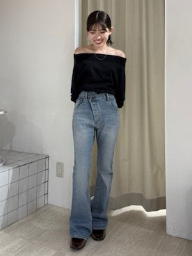 「アイテム（スウェット）」を使った、多田詩音さん（レディース・152cm）の秋コーディネート