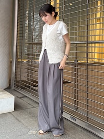cheka ungrid シャギーニットベスト Ungrid/MAIKO SAKURAI | #シャギーニットベスト #カーブ